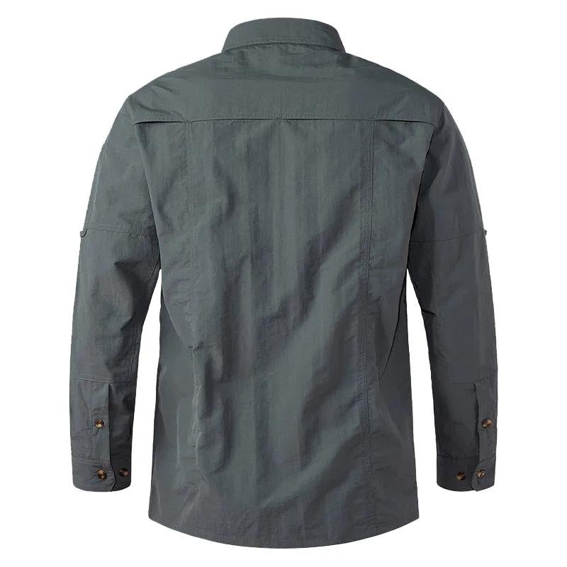 Men's Long Sleeve UPF50+ Multi-Pocket Shirt | UV Max