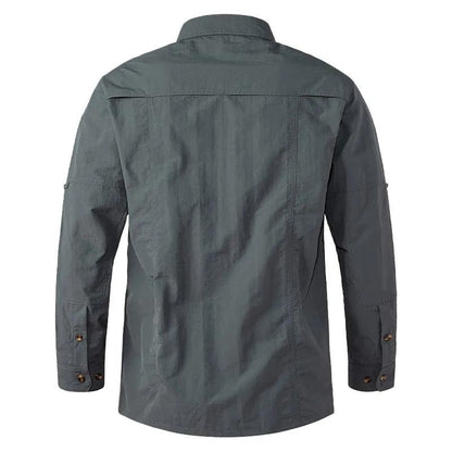 Men's Long Sleeve UPF50+ Multi-Pocket Shirt | UV Max