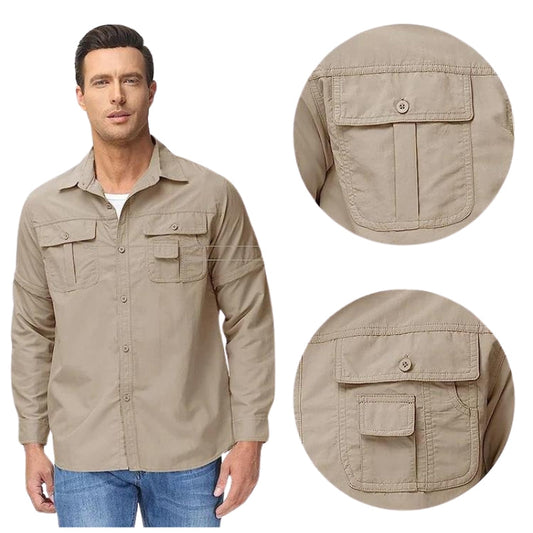 Men's 2-in-1 Convertible Sleeve UPF50+ Shirt | UV Max