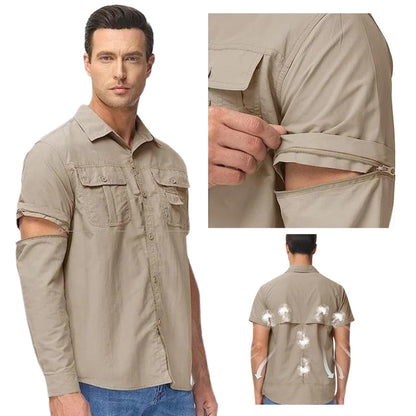 Men's 2-in-1 Convertible Sleeve UPF50+ Shirt | UV Max