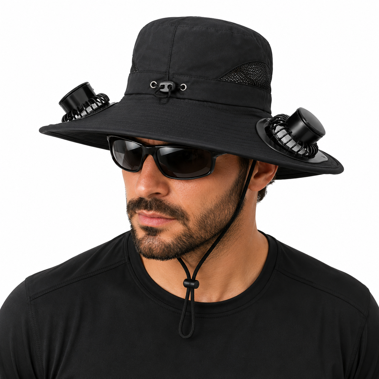 Wide Brim Hat with Dual Fans | UV Max