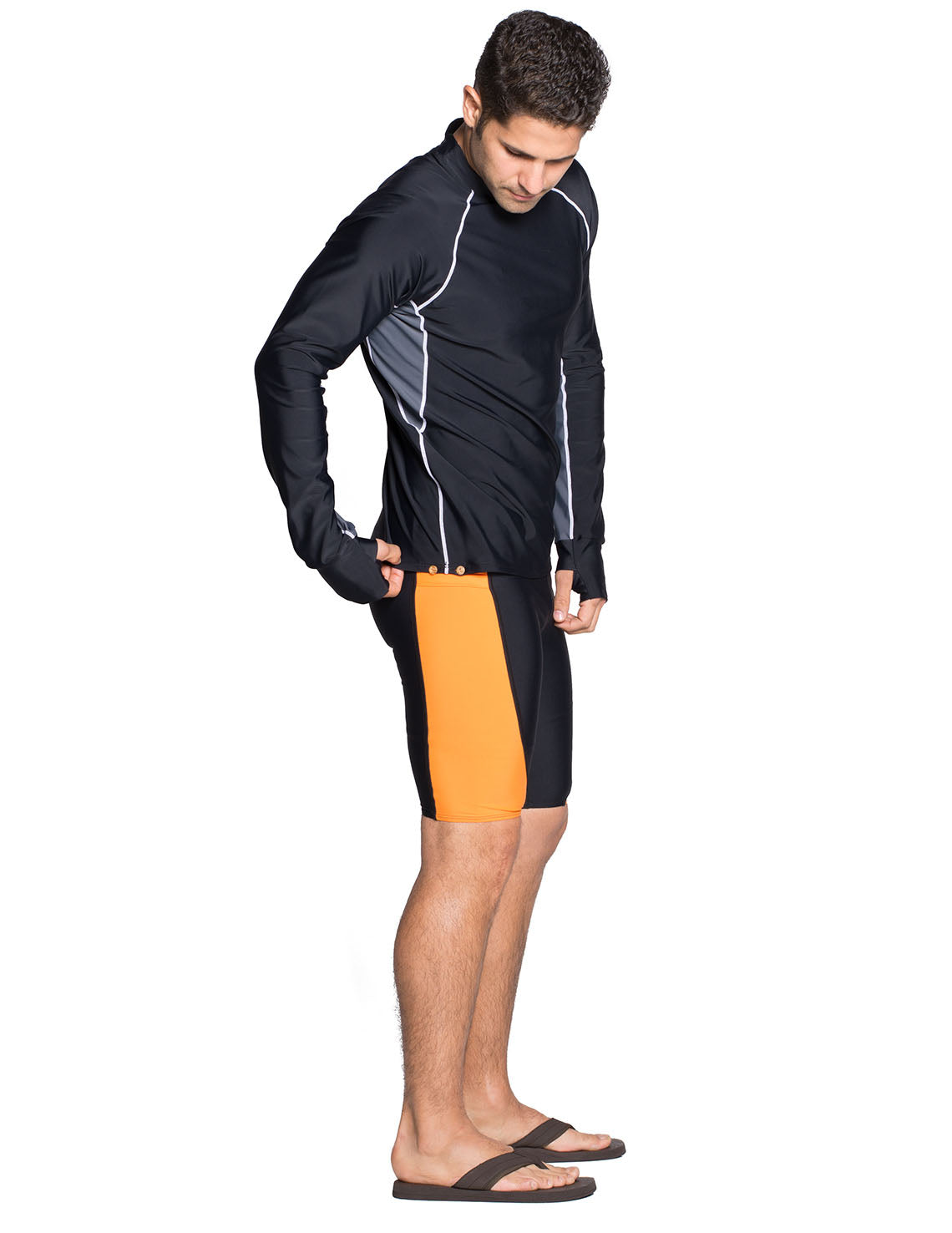 Jammer Swim Short UPF 50+ - Black / Orange | UV Max, view 4
