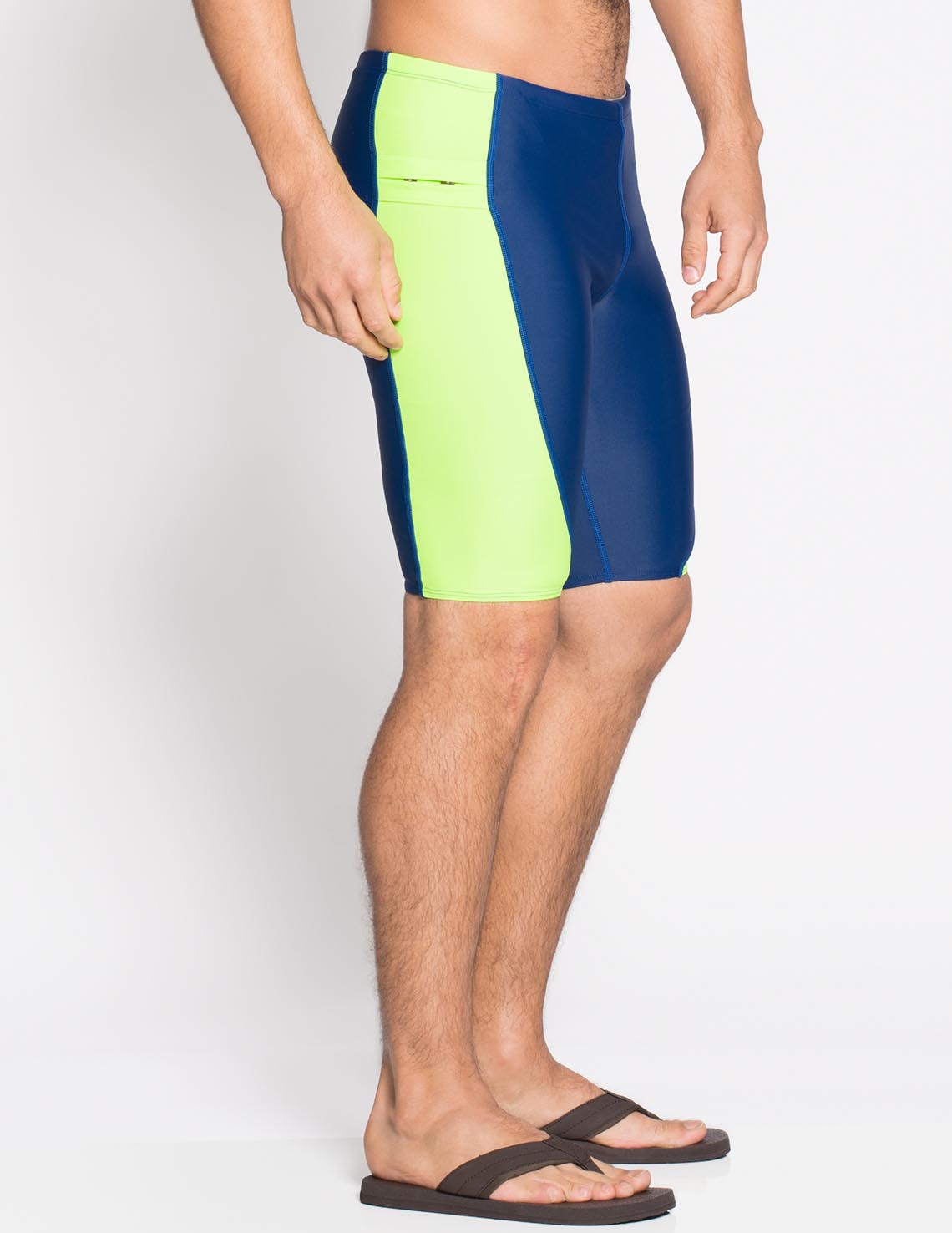 Jammer Swim Short UPF 50+ - Navy / Neon Green | UV Max, view 2
