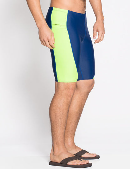 Jammer Swim Short UPF 50+ - Navy / Neon Green | UV Max, view 2