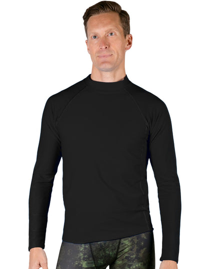 Long Sleeve Rash Guard UPF 50+ - Black | UV Max