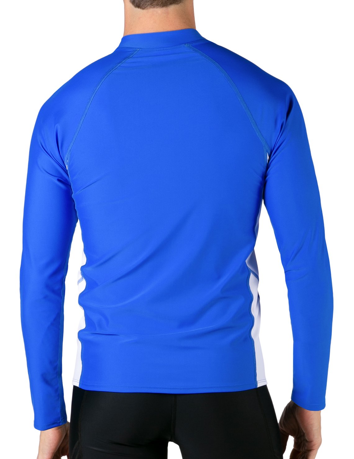 Long Sleeve Rash Guard UPF 50+ - Royal / White | UV Max, view 3