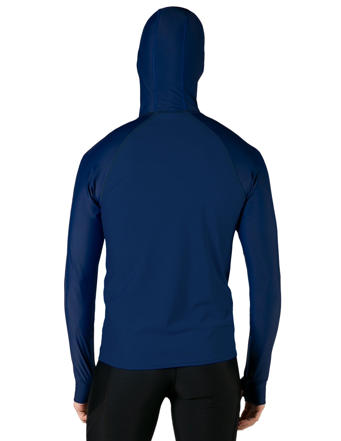 Hooded Rash Guard UPF 50+ Fitted Hood - Navy | UV Max, view 2