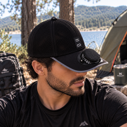 Solar Fan Cap Breathable Mesh | UV Max, view 3