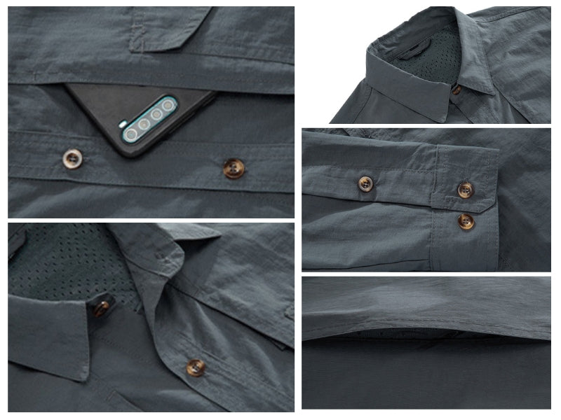 Men's Long-Sleeve Roll-Up Sun Shirt | UV Max