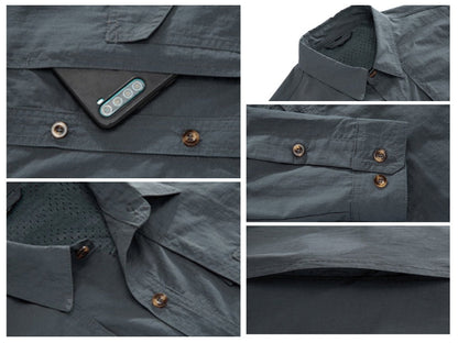 Men's Long-Sleeve Roll-Up Sun Shirt | UV Max