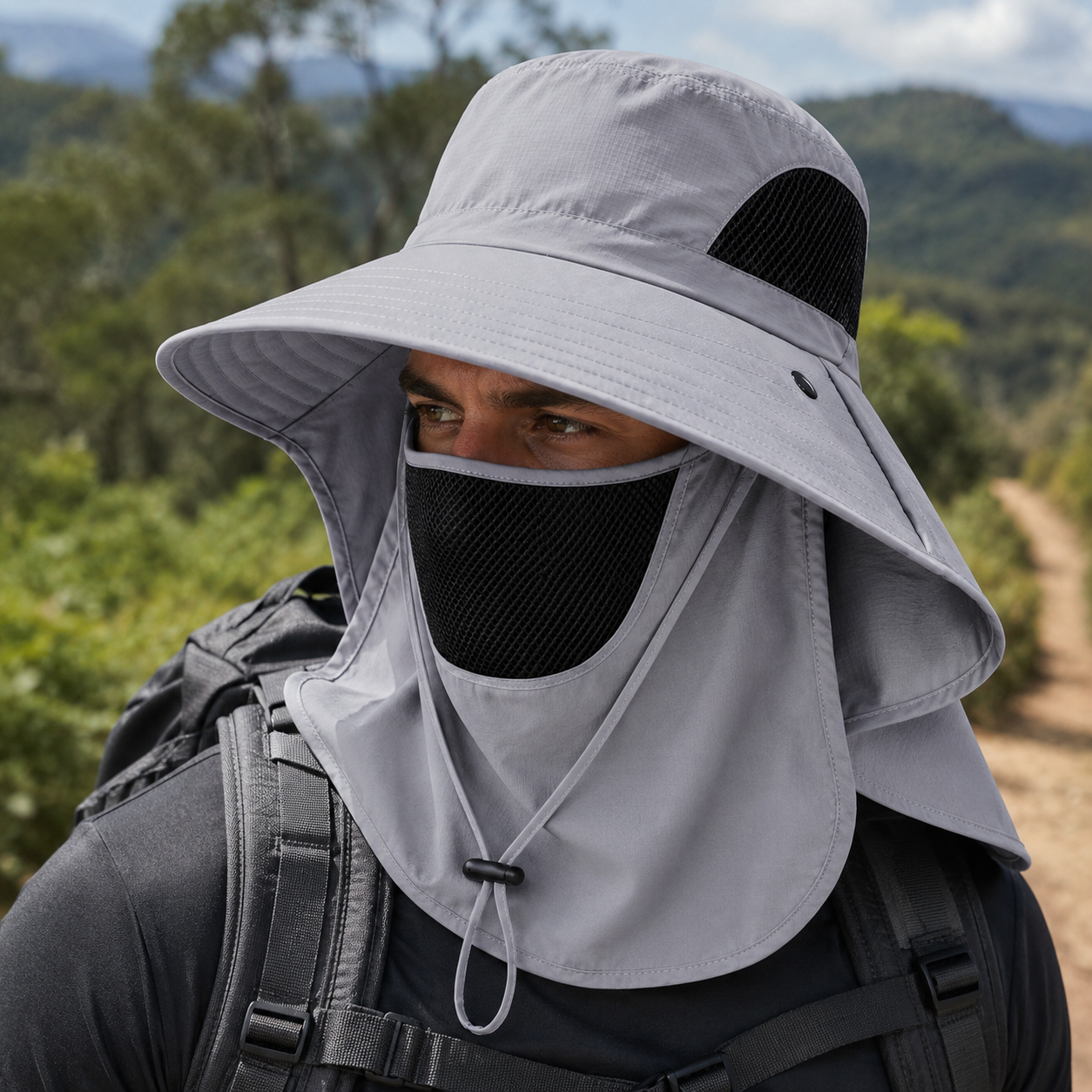 Tech UV Hat with Removable Face and Neck Shield | UV Max, view 9