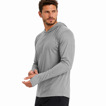 Men's Hooded Sun Protection Shirt UPF 50+ with Thumbholes | UV Max, view 4