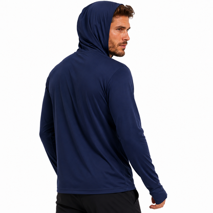 Men's Hooded Sun Protection Shirt UPF 50+ with Thumbholes | UV Max, view 13
