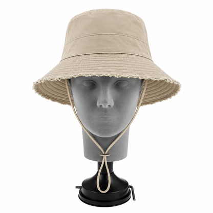 Women's Frayed Brim Beach Bucket Hat | UV Max, view 14