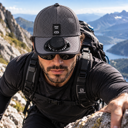 Solar Fan Cap Breathable Mesh | UV Max, view 9