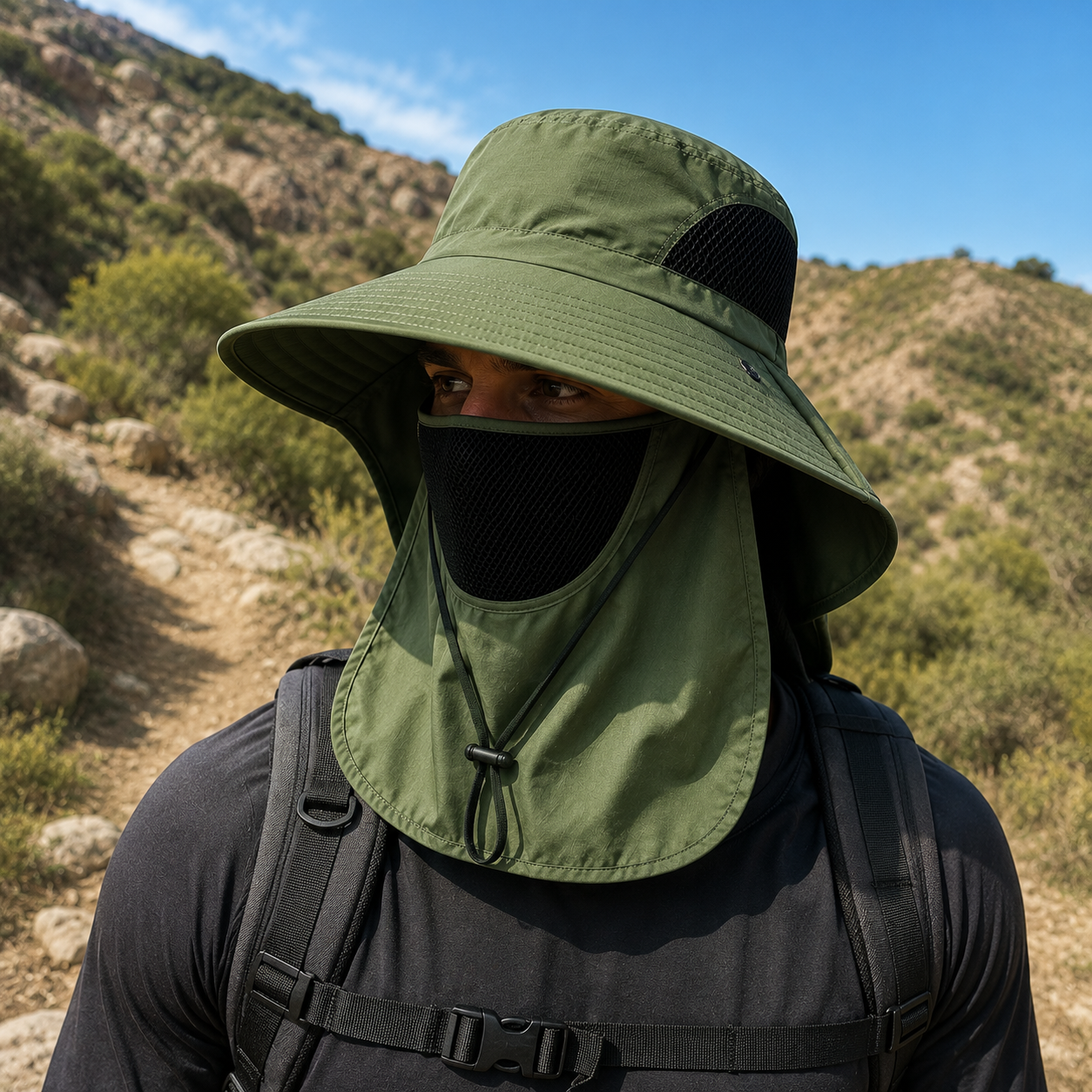 Tech UV Hat with Removable Face and Neck Shield | UV Max, view 25