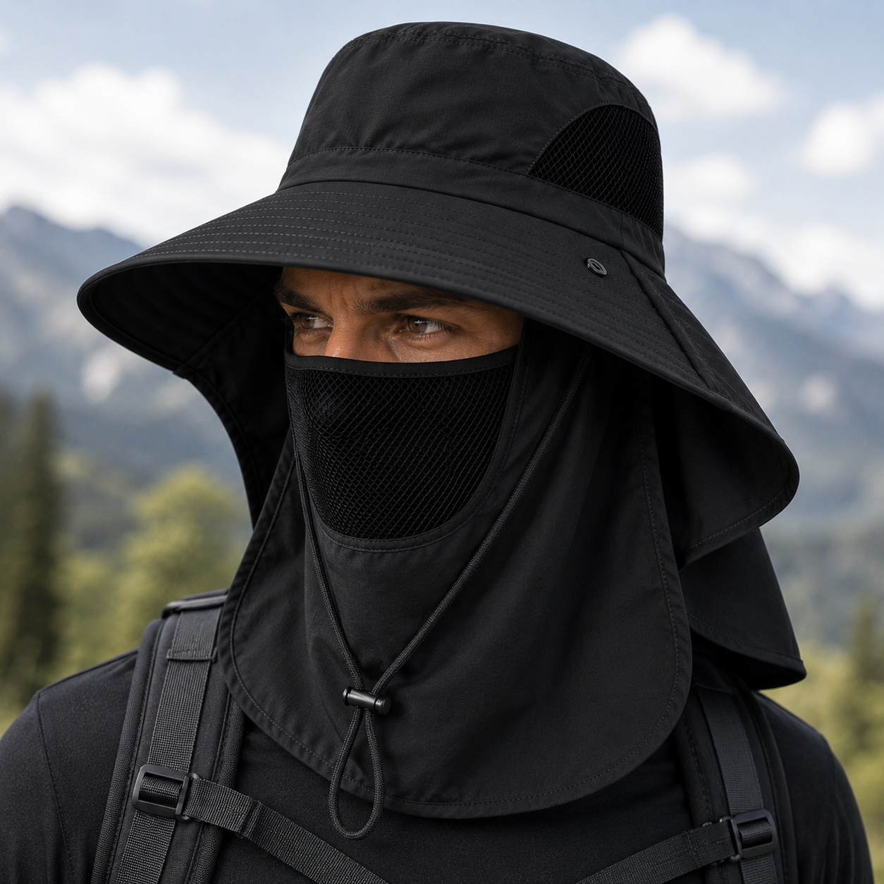 Tech UV Hat with Removable Face and Neck Shield | UV Max, view 5