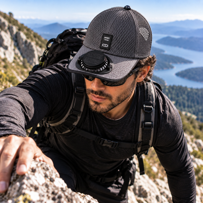 Solar Fan Cap Breathable Mesh | UV Max, view 10