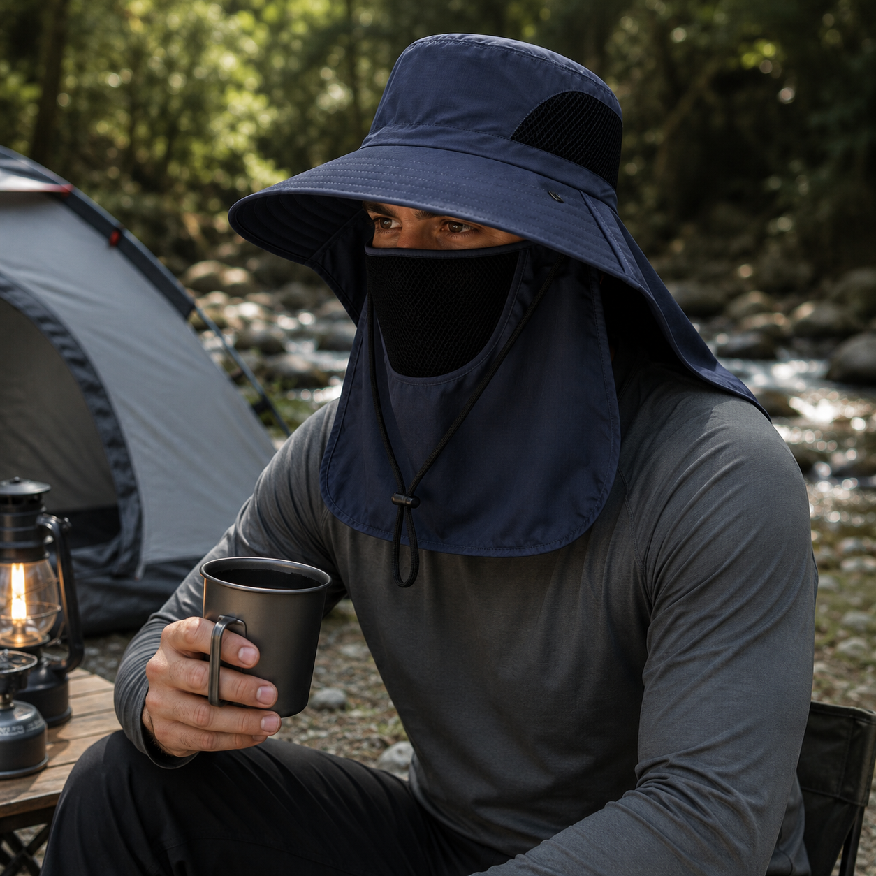 Tech UV Hat with Removable Face and Neck Shield | UV Max, view 21