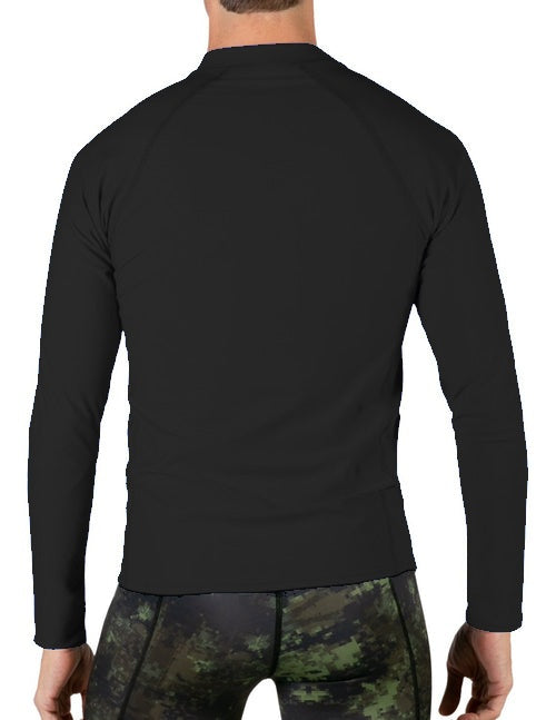 Long Sleeve Rash Guard UPF 50+ - Black | UV Max, view 2