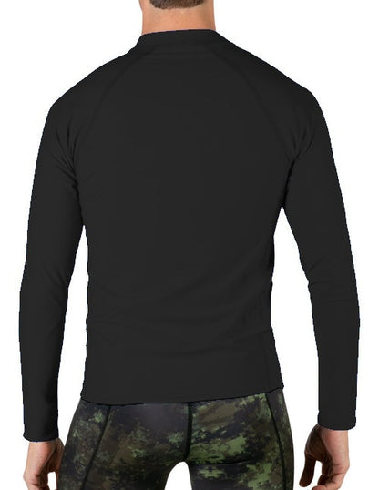 Long Sleeve Rash Guard UPF 50+ - Black | UV Max, view 2