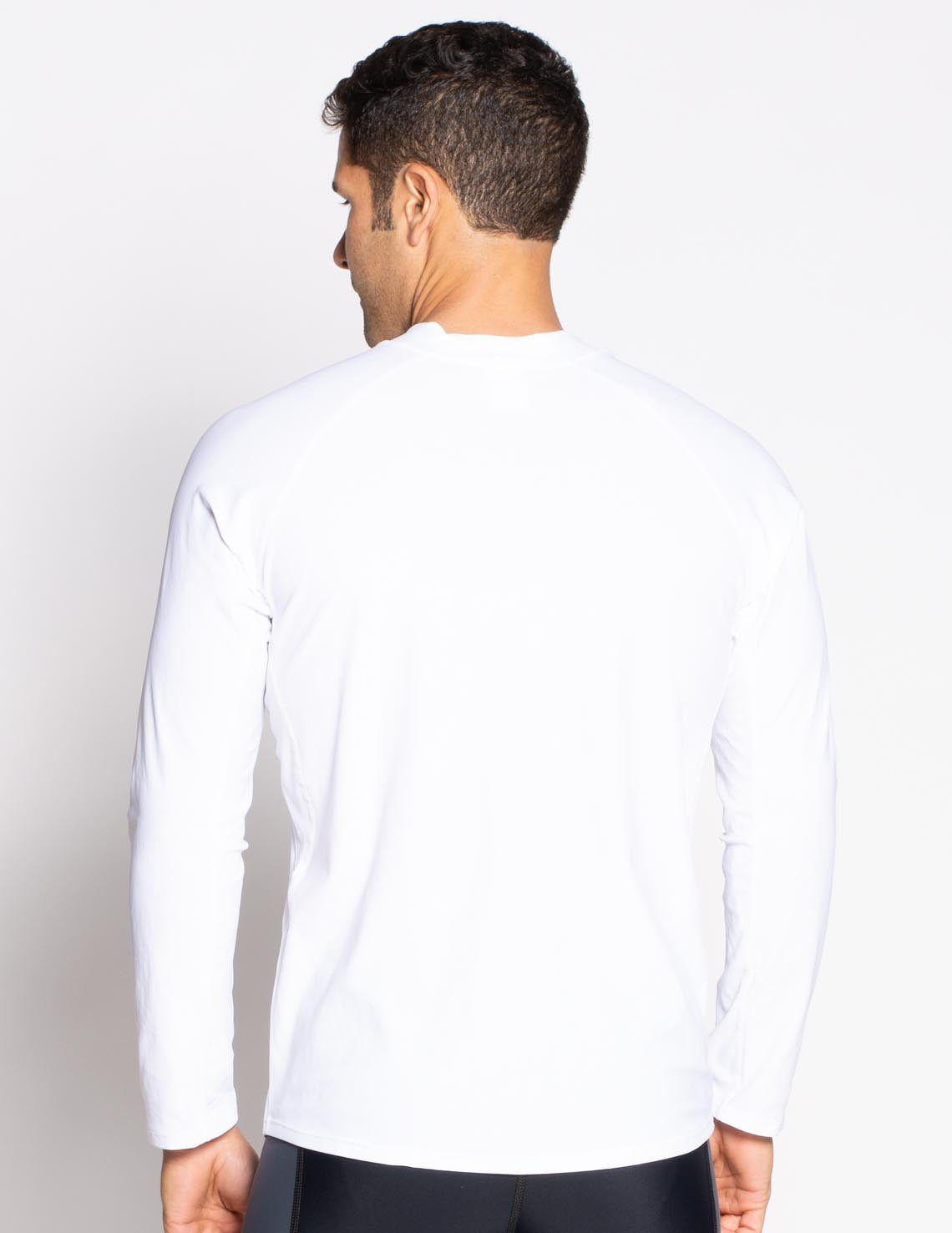 Chlorine Resistant Long Sleeve Rash Guard UPF 50+ - White | UV Max, view 2