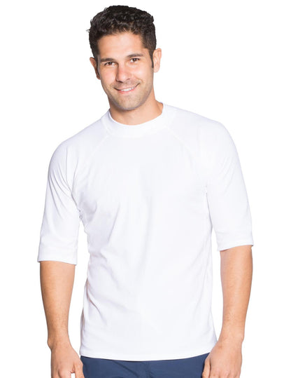Chlorine Resistant Short Sleeve Rash Guard UPF 50+ - White | UV Max