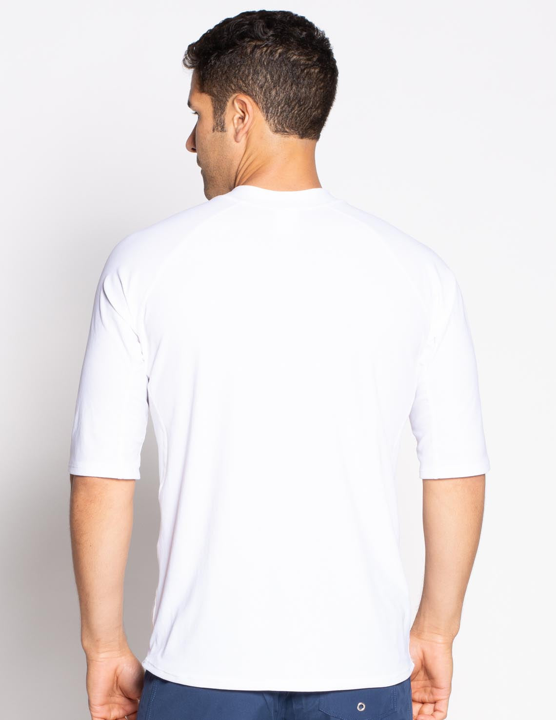 Chlorine Resistant Short Sleeve Rash Guard UPF 50+ - White | UV Max, view 2