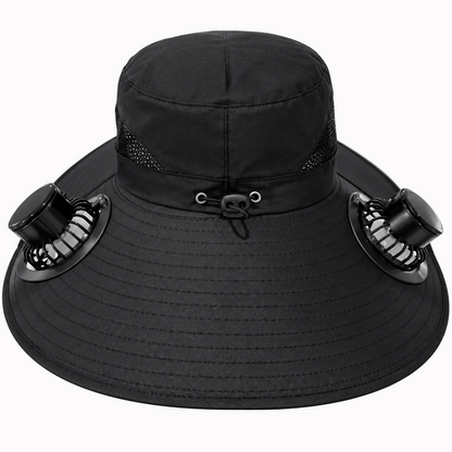 Wide Brim Hat with Dual Fans | UV Max, view 2