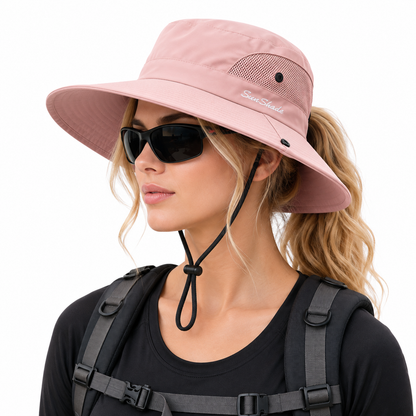 Women's Breathable Outdoor Hat with Ponytail Opening | UV Max