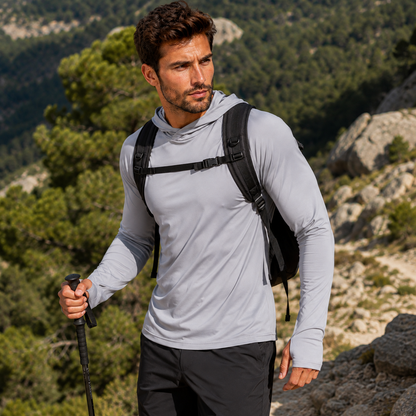 Men's Outdoor Hooded Sun Shirt UPF 50+ | UV Max, view 15