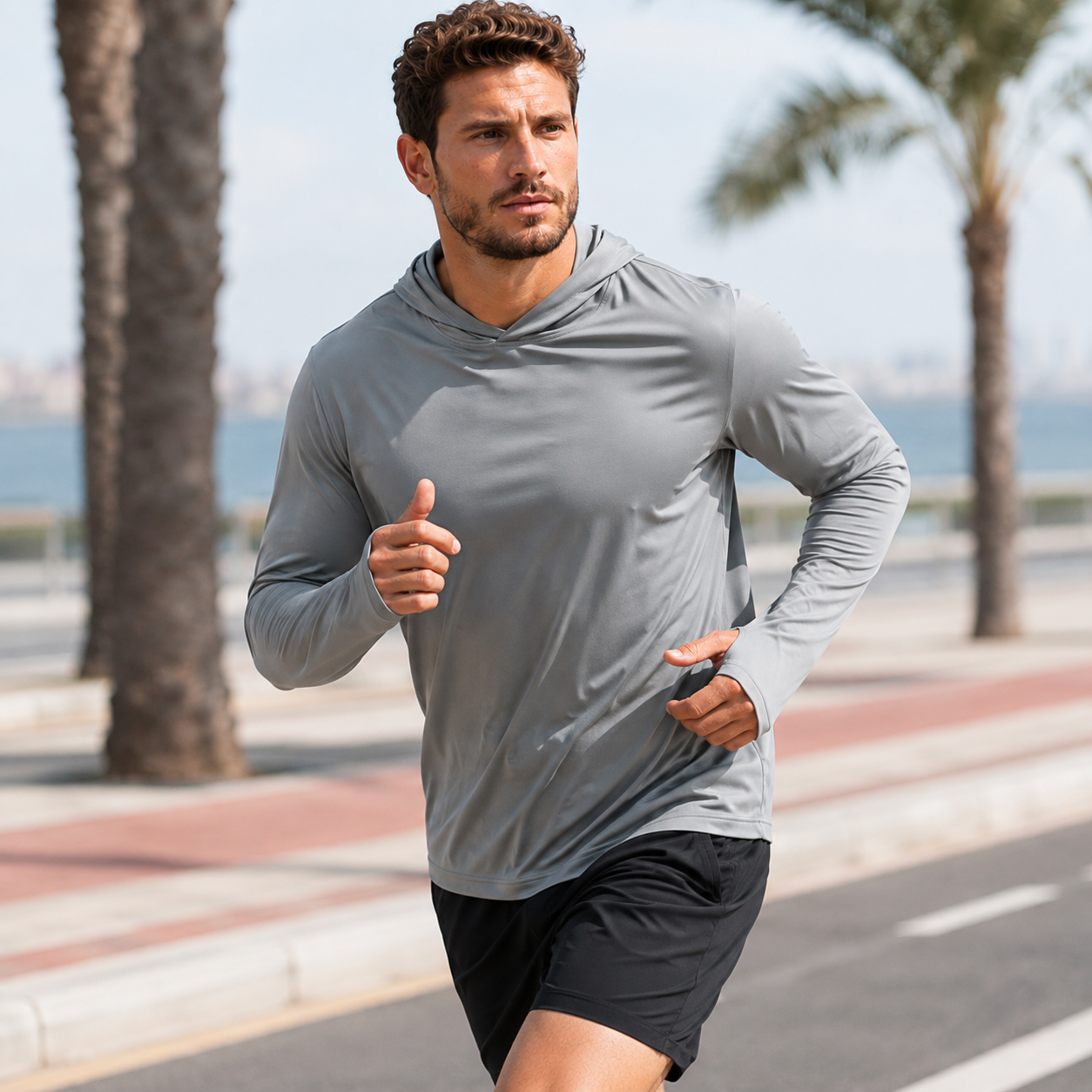 Men's Hooded Sun Protection Shirt UPF 50+ with Thumbholes | UV Max, view 8