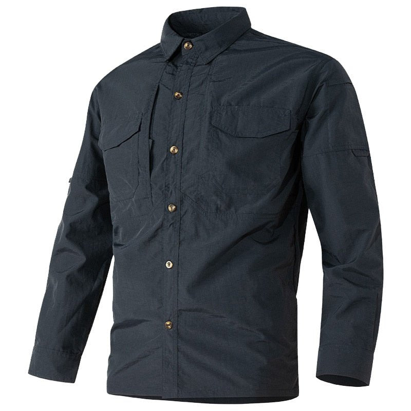Men's Long-Sleeve Roll-Up Sun Shirt | UV Max
