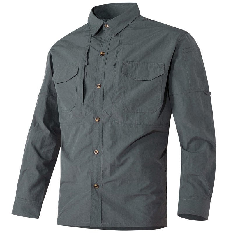 Men's Long-Sleeve Roll-Up Sun Shirt | UV Max