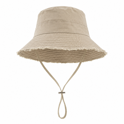 Women's Frayed Brim Beach Bucket Hat | UV Max, view 2