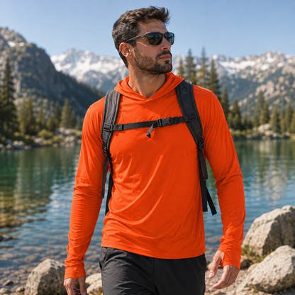 Men's Hooded Sun Protection Shirt UPF 50+ with Thumbholes | UV Max, view 26