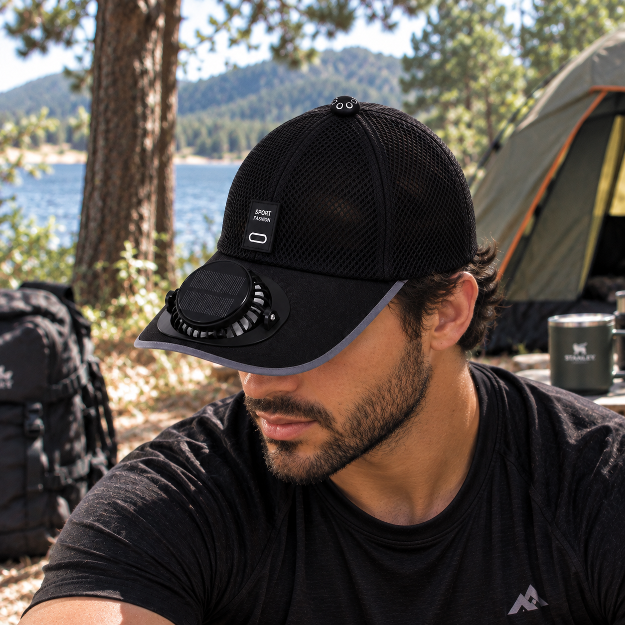 Solar Fan Cap Breathable Mesh | UV Max, view 4