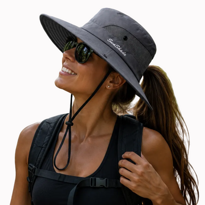 Women's Breathable Outdoor Hat with Ponytail Opening | UV Max, view 17