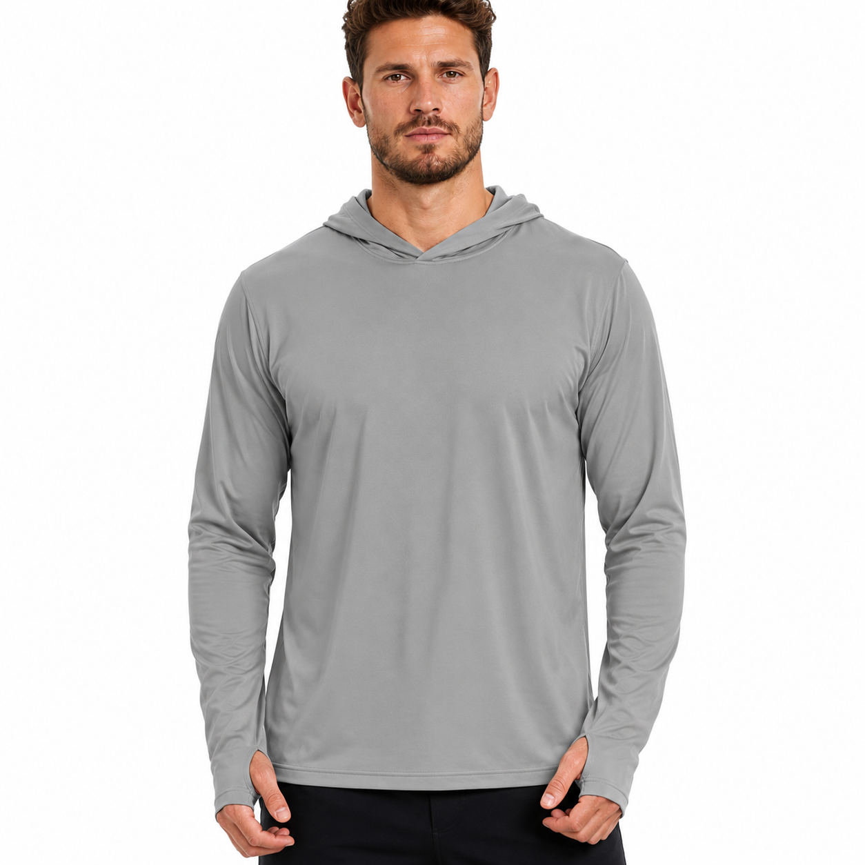 Men's Hooded Sun Protection Shirt UPF 50+ with Thumbholes | UV Max, view 6
