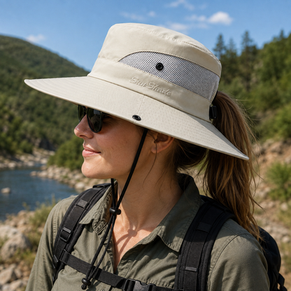 Women's Breathable Outdoor Hat with Ponytail Opening | UV Max, view 13