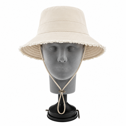 Women's Frayed Brim Beach Bucket Hat | UV Max, view 11