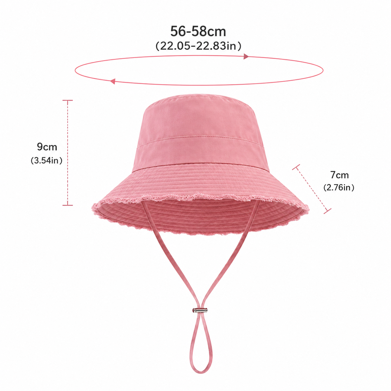 Women's Frayed Brim Beach Bucket Hat | UV Max, view 15