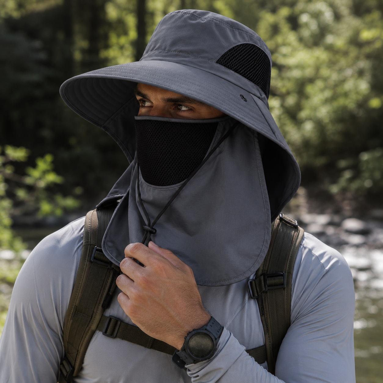 Tech UV Hat with Removable Face and Neck Shield | UV Max, view 17