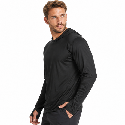 Men's Hooded Sun Protection Shirt UPF 50+ with Thumbholes | UV Max, view 5