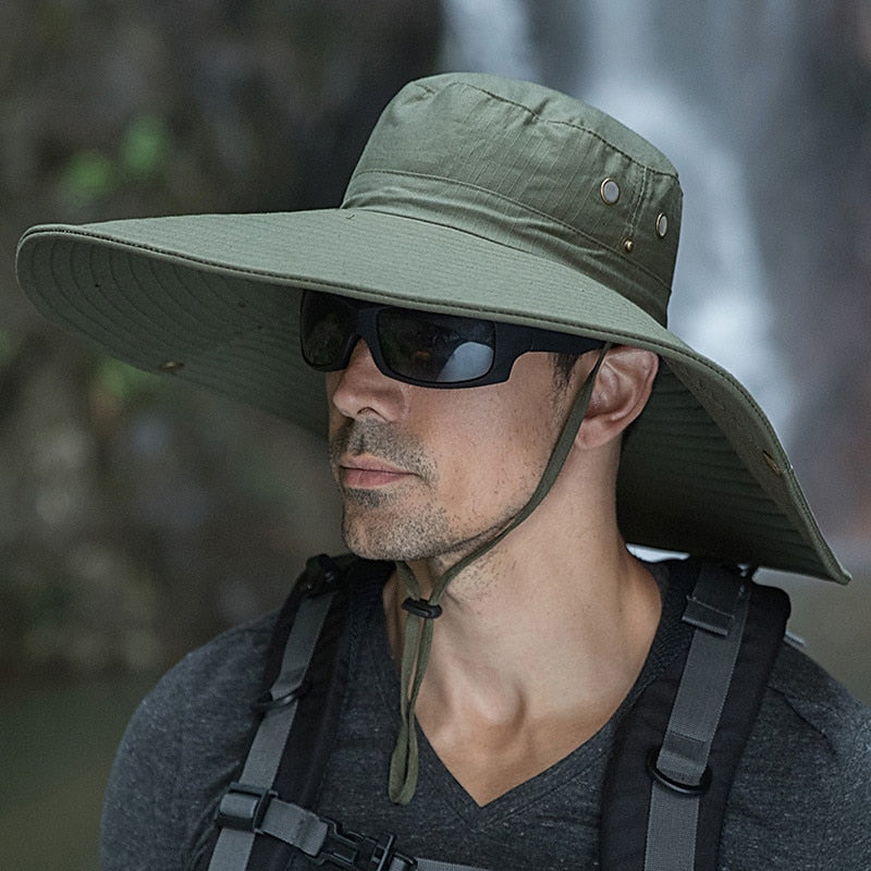 Men's Wide Brim UPF50+ Fishing Hat | UV Max
