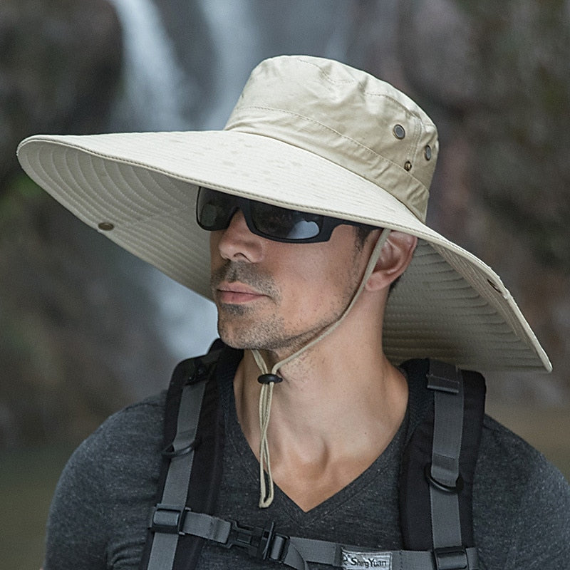 Men's Wide Brim UPF50+ Fishing Hat | UV Max